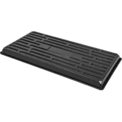 SUNPACK 10" x 20" Heavy Duty Plastic Seed Starting Tray, Black, 2.5"