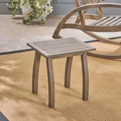 Selma Acacia Accent Table - Gray - Christopher Knight Home