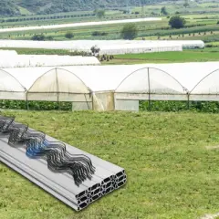 VEVOR Spring Wire and Lock Channel,6.56ft Spring Lock & U-Channel Bundle, 20 Packs PE Coated Spring Wire & Aluminum Alloy Channel, Silver