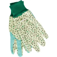 Best Garden  Women's 1 Size Fits All Canvas Garden Glove with Knit Cuff 726052