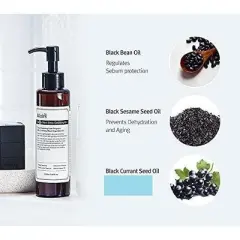 Dear, Klairs Gentle Black Deep Cleansing Oil (5.07 Oz) Kbeauty Skin Care | Vegan Black Bean, Black Sesame, Black Currant Seed Oil Skincare Cleanser