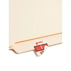 Smead A-Z Color-Coded Bar-Style End Tab Labels Letter L Dark Orange 500/Roll 67082