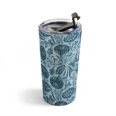 Heather Dutton Arabella Washed Indigo Travel Mug 20 oz Stainless Steel Travel Mug - Deny Designs
