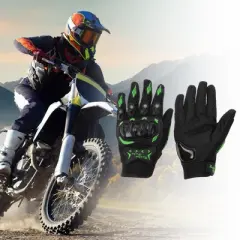Unique Bargains Motorcycle Gloves Breathable Full Finger Gloves Nylon Outdoor Gloves 1 Pair
