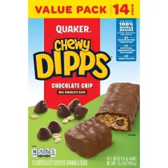 Quaker Chewy Dipps Chocolate Chip Granola Bars - 15.3oz/14ct