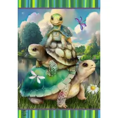 Briarwood Lane Summer House Flag 40x28 For Outdoor Turtle Trio For Summer House Flag