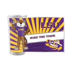 NCAA LSU Tigers 20oz Mascot Stainless Steel Tumbler: Portable Drinkware, Lidded Tumblers