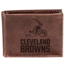 Evergreen Cleveland Browns Bi-Fold Wallet, Brown