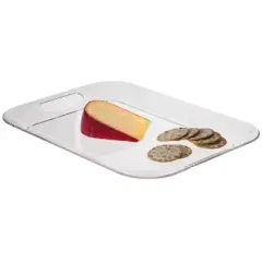 16" x 12" Plastic Serving Tray - Room Essentials&trade;: Clear Rectangle, Dishwasher-Safe, Handles