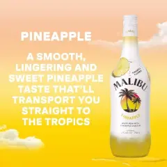 Malibu Pineapple Flavored White Rum - 750ml Bottle