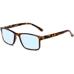Calabria L2007 Designer Blue Light Glasses Mens Tortoise Havana Brown Gold 54 mm
