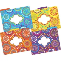 Barker Creek Moroccan 14pt Letter-Size File Folders Multi-Design Set 36 per Set: Top Tab, Non-Pronged, 50 Sheet Capacity, Multicolored