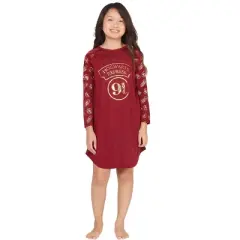 HARRY POTTER 9 3/4 Hogwarts Express Raglan Nightgown Red
