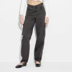 Women's Mid-Rise Barrel Cargo Pants - Wild Fable&trade;