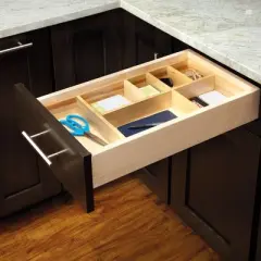 Rev-A-Shelf Customizable Drop-In Kitchen Drawer Organizer Kit for Large Utensils, Knick Knacks, & Cutlery Organization w/Adjusdable Clips