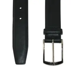 CrookhornDavis Men's Borgo Boxcalf Dress Belt with Solid Brass Buckle