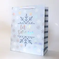 Soular Powered Large Gift Bag with Tissue Snow Flakes