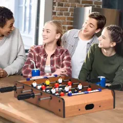 Costway 20'' Foosball Table Mini Tabletop Soccer Game Christmas Gift Football Sports