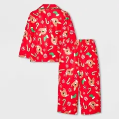 Toddler Rudolph the Red-Nosed Reindeer Christmas Coat Pajama Set - Red