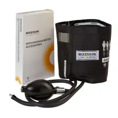 McKesson LUMEON Adult Reusable Blood Pressure Arm Cuff and Bulb Black 1 per Box