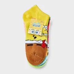 Women's Nickelodeon SpongeBob SquarePants 6pk Low Cut Socks - Assorted Colors 4-10: Polyester & Spandex Knit, Machine Washable
