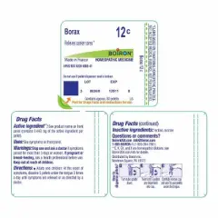 Borax 12C by Boiron Homeopathic Single Medicine For First Aid  -  80 Pellet