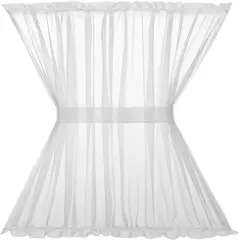 Kate Aurora Luxurious Batiste Sheer French Door Curtain Panel With Tieback