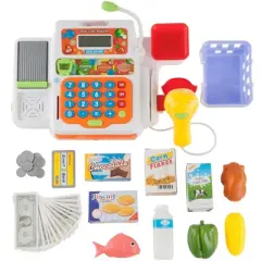 Toy Time Pretend Cash Register and Supermarket Playset