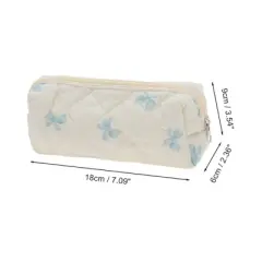 Unique Bargains Durable Bow Quilting Makeup Bag 1 Pc