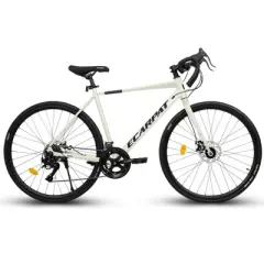 Aukfa 700Cx28 Road Bike - Lightweight Aluminum Frame, 16-Speed, Disc Brakes - Fast Acceleration Bike for Men & Women