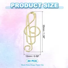 Unique Bargains Metal Funny Bookmarks Planner Decorative Exquisite Paper Clip 20 Pcs