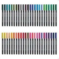 KINGART PRO Twin-Tip&trade; Brush Pens 48 Colors