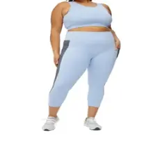 TomboyX Workout Leggings, 3/4 Capri Length High Waisted Active Pants For Women