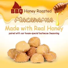 BBQ Honey Roasted Macadamia by It's Delish, 2.6 LBS Jumbo Container