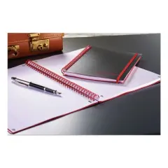 Black n' Red Flexible Cover Twinwire Notebooks, SCRIBZEE Compatible, 1-Subject, Wide/Legal Rule, Black Cover, (70) 8.25 x 5.63 Sheets