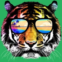 Women's Design By Humans Summer Tiger By clingcling Racerback Tank Top