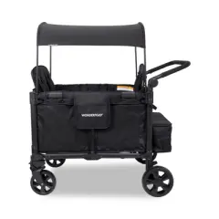 WONDERFOLD W4 Elite Pro Wagon Stroller - Jet Black