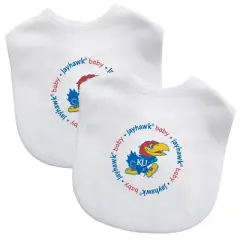 BabyFanatic Officially Licensed Unisex Baby Bibs 2 Pack - NCAA Kansas Jayhawks