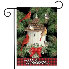 Briarwood Lane Christmas Garden Flag 12x18 For Outdoor Holiday Bird Gathering For Christmas Garden Flag Flags For Outside