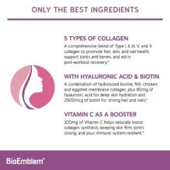 BioEmblem Beauty Collagen - 11G Hydrolyzed Multi 30 Servings