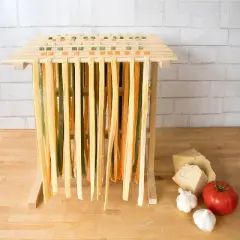 Cucina Pro Pasta Drying Rack - All Natural Stander & Handles - 12 Feet of Noodle Drying Space for Spaghetti and More- Great Christmas Gift for Cooks
