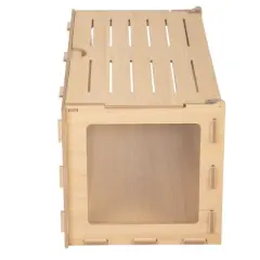 AZL1 Life Concept Pet Crates and Houses Premium Pet Habitat with Removable Top and Flexible Interior for Hamsters, Beige, 31.5"*16.14"*15.75"