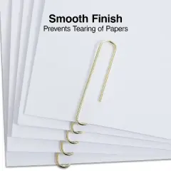 Staples Jumbo Gold Paper Clips Smooth 100/Pack (32012) 480112