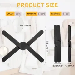 Unique Bargains Foldable Heat Resistant Non-Slip Silicone Trivet Mat for Pots Coasters