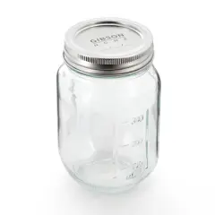 Gibson Home Market Preserves 12 Piece 16 Ounce Glass Canning jars with Lids and Bands