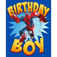 Boy's Marvel Mech Suit Spider-Man Birthday T-Shirt