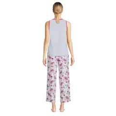 Lands' End Women's Knit Pajama Set Tank and Crop Pants