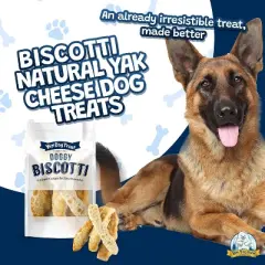Yeti Dog Chew Biscotti 4 Count Bag Cheese Dog Treats