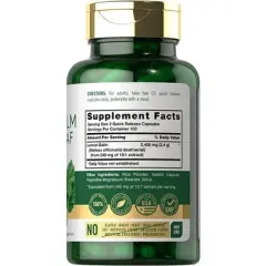 Carlyle Lemon Balm 2400mg (Melissa Leaf) | 200 Capsules