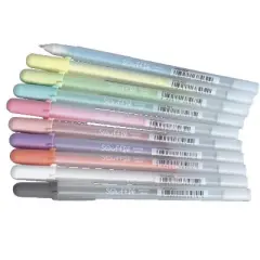 Sakura Gelly Roll Souffle Pens, 1 mm Bold Tip, Assorted Colors, Pack of 10